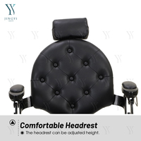 Chaises de barbier modernes de luxe en acier inoxydable pour la coupe de cheveux, chaises de barbier inclinables, chaises de salon de coiffure pour la coiffure