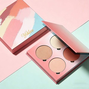 Boîte cosmétique vide de <span class=keywords><strong>bonne</strong></span> qualité, DIY, palette de fards à paupières à 4 trous, palette de blush et de <span class=keywords><strong>contour</strong></span>, boîte à maquillage en papier magnétique avec miroir - Product Image 1