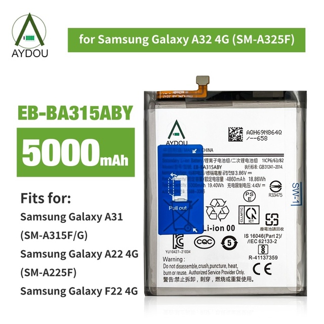 OEM Low Price AYDOU Cell Phone Battery for EB-BA315ABY for for A32 5000mAh in Stock
