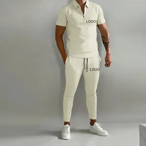 Clothing Manufacturers Custom Men's Lapel Short-sleeved POLO Shirt Mens Pants Set Solid T-shirt Underwear Tracksuits For Men