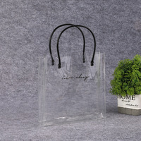 Sacs-cadeaux transparents à bas prix Petits sacs transparents réutilisables en PVC avec poignées Mini sacs en plastique mignons pour fleurs, shopping