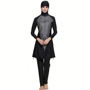 YSMARKET Costumi da Bagno Etnici Stampati per Donne, Abbigliamento Islamico Musulmano a Copertura Totale, Costumi da Spiaggia per il Medio Oriente - Product Image 4