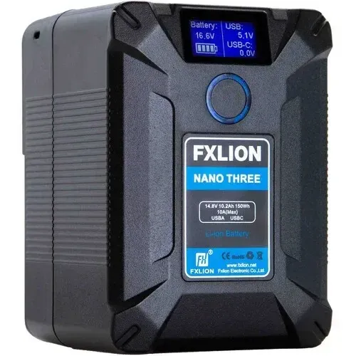 FXLION Nano ONE/TWO/THREE V-Mount V Lock Battery 98WH 50WH 150 WH Tiny Lithium Battery ,Type-C D-tap USB Micro Camera Battery