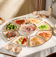 Service de vaisselle en céramique Camélia Nordique – Assiettes et plateaux pour le réveillon du Nouvel An, idéal pour les occasions spéciales, les réunions et les fêtes