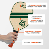 Ensemble de raquettes de pickleball en bois de peuplier pour le 60e anniversaire, service OEM ODM disponible, couleur et motif personnalisables