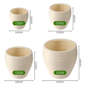 Pot de fleurs sur pied de grande taille Yicai, moderne, en mélamine, pour arbre artificiel, rond, en plastique, durable, écologique, pour la maison <span class=keywords><strong>et</strong></span> le jardin - Product Image 6