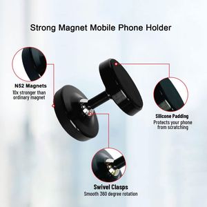 Soporte Magnético de Aleación de Aluminio con Doble Cabezal Esférico para Teléfono y Navegación en el Automóvil - Product Image 4