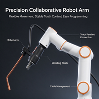 Robot Las Kolaboratif 6 Sumbu Pintar, Mesin Las MIG Tanpa Pengajaran, Sistem Pengelasan Mudah Dioperasikan 1900mm