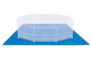 INTEX 28048 tappetino di protezione per pavimenti con rivestimento in tessuto quadrato 472X472 CM per piscina - Product Image 3