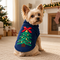 Manteau de Noël pour animaux de compagnie en polyester, sweat à capuche mignon pour chien et chat, veste pour chiot et chaton pour l'automne et l'hiver