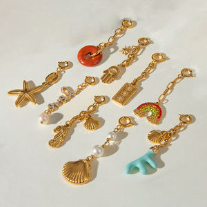 Bijoux de plage pour femmes, vente en gros, mode, bikini, acier inoxydable, boucle de maillot de bain, clip détachable, pendentif, accessoires d'été - Product Image 1