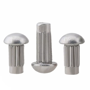 Rivets en aluminium embossés M1.6 M2 M2.5 M3 M3.5 M4 M5, rivets pleins à tête ronde moletée en acier inoxydable 304 - Product Image 1