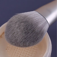 YDINI professionnel luxe 10 pièces ensemble de pinceaux de maquillage végétalien virole en aluminium manche en bois fond de teint en poudre pinceaux fard à paupières