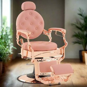 Silla de Barbero Retro de Metal Resistente HZ8799PP, Silla Hidráulica Reclinable para Salón de Belleza y Spa, Uso Comercial - Product Image 1