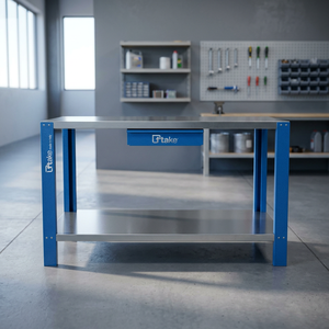 TTAKE Compact 1.5m Workbench Table with 2 Drawers for Efficient Workspace - Product Image 3