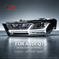 Phare avant modifié haut de gamme pour Audi Q7 2016-2019, avec feux de jour LED de type aéronautique et clignotants, 12V 8000 Lumens 6000K