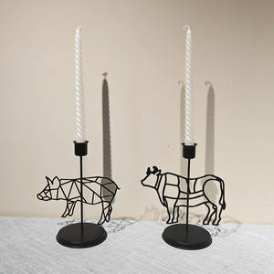 عمود معدني لبيت المزرعة ، تفتق المنزل في تصميم الخنازير والبقر لتزيين عيد الميلاد - Product Image 2