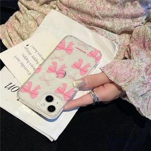 Estética transparente Bling Cute Pink Ribbon Bow TPU Phone Case <span class=keywords><strong>iPhone</strong></span> <span class=keywords><strong>15</strong></span> Pro Max Mujeres Navidad Compatible Móvil <span class=keywords><strong>a</strong></span> prueba de golpes - Product Image 6