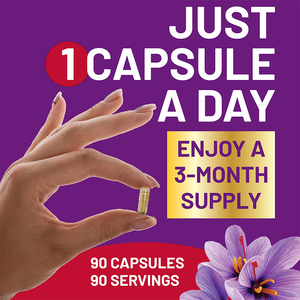 Capsule d'extrait de safran de marque privée supplément végétalien puissant de soutien de l'humeur pour adultes suppléments à base de plantes - Product Image 3