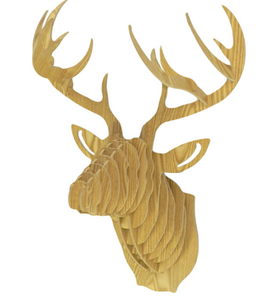 Chiquitos enfants en bois renne décoration murale support à la main bricolage tête <span class=keywords><strong>de</strong></span> cerf maison <span class=keywords><strong>de</strong></span> noël décoration murale - Product Image 2