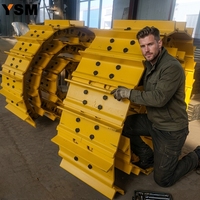 Ensemble de chaînes de chenilles série D pour pièces de train de roulement de bulldozers D6, D7, D8 – Ensemble de maillons de chenilles robustes et résistants à l'usure