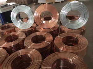 Copper Plated Flat Wire Coil 0.2mm-4mm Diameter Woven Steel Wire <b>Mesh</b> Plain Weave Type - Product Image 2