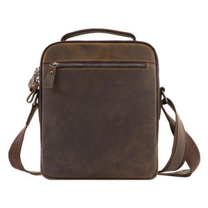 Bolso Bandolera de Cuero Crazy Horse Andong para Hombre, Bolso Mensajero Casual Retro Multifuncional para Trabajo - Product Image 2