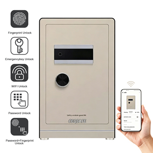 CEQSAFE Coffre-fort intelligent de sécurité domestique antivol avec application TUYA, empreinte digitale biométrique et code numérique - Product Image 1