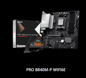 Tarjeta Madre MSI PRO B840M-P WIFI6E AM5 mATX, DDR5, LAN de 2.5G, Compatible con CPU AMD Ryzen Serie 7000/8000/9000 - Product Image 2