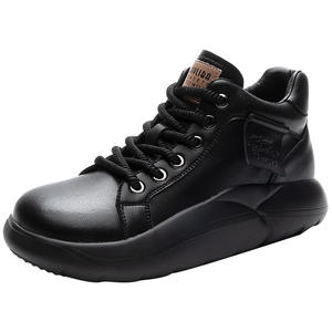 Strictement sélectionné femmes haut en <span class=keywords><strong>cuir</strong></span> de vachette vache en <span class=keywords><strong>cuir</strong></span> véritable chaussures décontractées nouveau Style d'automne Vintage bottines Style de marche - Product Image 2