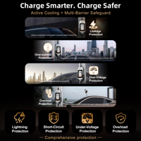 Cargador Portátil para Vehículos Eléctricos de 11kW CA, Tipo 2 IEC62196, Trifásico, IP65 Impermeable, Carga Inteligente con WiFi y App
