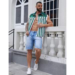 Gilet en jean personnalisé pour homme, sans manches, imprimé, coupe classique, avec poches avant, vêtement d'extérieur pour festival - Product Image 5