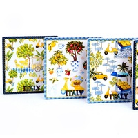 Sous-verre carré en céramique GERADA OEM 10,8 cm, motif plage océanique, écologique, impression UV sublimation, magnifique