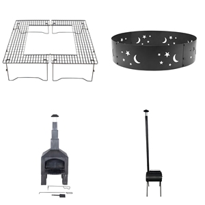 Braciere a Carbone per Campeggio all'Aperto, Griglia BBQ in Acciaio a Forma di Casa con Rivestimento in Polvere - Product Image 5