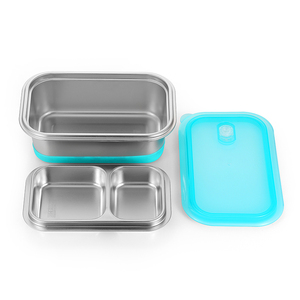 Eco Freundliche 304 Edelstahl Lunch <span class=keywords><strong>Box</strong></span> <span class=keywords><strong>2</strong></span> Schicht <span class=keywords><strong>2</strong></span> Fach Luncn Bento <span class=keywords><strong>Box</strong></span> Für Kinder - Product Image 4