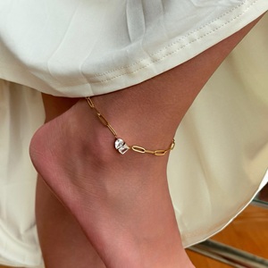 मिगर्दन गर्म वाटरप्रूफ गहने स्रोत 18k सोने की प्लेटेड स्टेनलेस स्टील टड बोहो फैशन आंसू ड्रॉप क्यूबिक ज़िरकोनिया पैपकर्लिप - Product Image 1