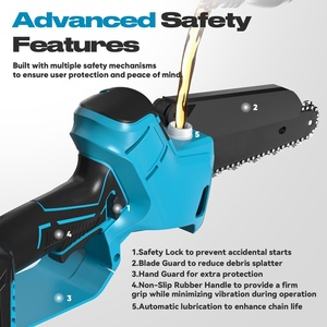 <span class=keywords><strong>Mini</strong></span> Serra Elétrica Portátil Sem Escovas, Sem Fio, Industrial, DIY, Barra Guia de 6-8, Compatível com Bateria de 18V/20V, Carregador de 220V para Corte - Product Image 5