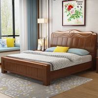 Lit Queen Size en PU non pliable, design moderne avec cadre haut et panneau de rangement, un incontournable pour la chambre principale