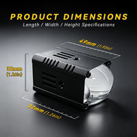 Projecteur LED Super Lumineux 2026 Senlo X1 GT 54W 24V 6000K 5400LM Haute Puissance pour Moto, Feu de Brouillard de Conduite Nocturne