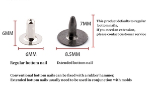 Đinh Tán Hình Nấm Mũ Đôi Kim Loại Đồng Thau Tùy Chỉnh Quần Jean Thời Trang Nút Bấm Đầu Đinh Tán May Mặc - Product Image 4