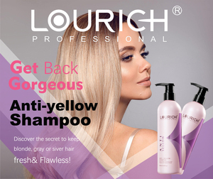 Shampoo pour cheveux Lourich anti-jaunissement, traitement de couleur naturelle anti-jaunissement, shampooing pour cheveux argenté violet, marque privée, shampooing sans jaune - Product Image 5