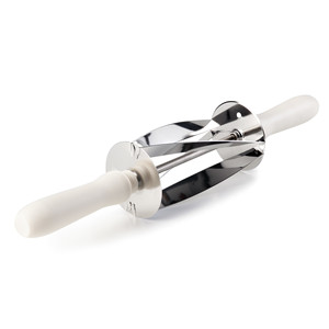 Rullo per tagliare i croissant in acciaio inossidabile, strumento per la pasticceria e la modellatura dell'impasto - Product Image 1