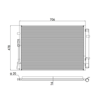 Condenseur de climatisation automobile de rechange pour HYUNDAI PALISADE 2020- OEM 97606-S8500