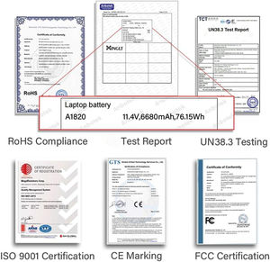 Batería de Repuesto para <span class=keywords><strong>MacBook</strong></span> <span class=keywords><strong>Pro</strong></span> de <span class=keywords><strong>15</strong></span> Pulgadas A1707 (Finales de 2016/Inicio de <span class=keywords><strong>2017</strong></span>) Modelo A1820 Cobalto 6680mAh en Existencia EMC 3072/3162 - Product Image 4