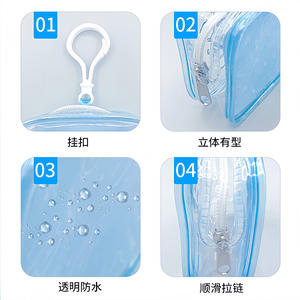 ถุงซิปพลาสติกพีวีซีแบบซิปล็อกย่อยสลายได้ถุงเครื่องสำอางพีวีซีพิมพ์สกรีนบรรจุภัณฑ์ - Product Image 6