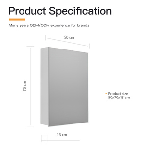 <span class=keywords><strong>Meuble</strong></span> <span class=keywords><strong>de</strong></span> <span class=keywords><strong>salle</strong></span> <span class=keywords><strong>de</strong></span> <span class=keywords><strong>bain</strong></span> moderne en acier inoxydable 201 ou 304 bon marché avec portes doubles miroir accroche une armoire murale à miroir intelligente - Product Image 5