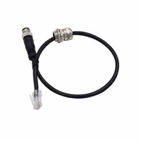 Conector M12 de 4 Pines, Enchufe Industrial Circular a Prueba de Agua, Cable de Arnés con Código D M12 a RJ45