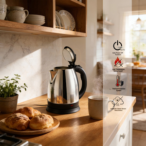 Fabricación OEM y ODM de Electrodomésticos de Cocina Pequeños, Hervidor Eléctrico de Acero Inoxidable de Una Sola Capa, 1500 W, 1.8 L - Product Image 4