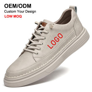 Fabricante de monopatín retro para hombre y mujer con logotipo personalizado original zapatillas informales de piel bajas personalizadas para hombre - Product Image 3