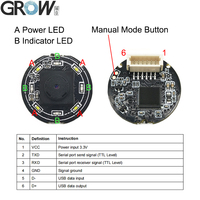 Module de lecteur de code QR USB UART GROW GM861XS, petit format, prend en charge les codes PDF417 et Aztec pour bus, interface TTL232